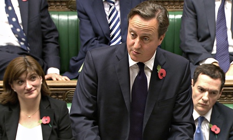 David Cameron at PMQs in the Commons