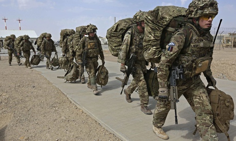 British troops head out of Helmand, 27 October 2014. 