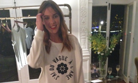Alexa Chung during her modelling session for her collaboration with AG Jeans.