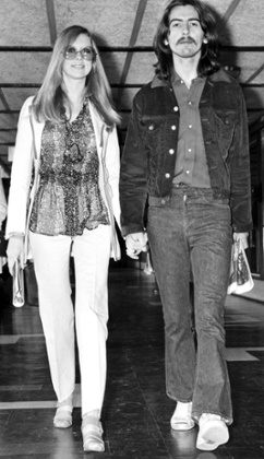 George Harrison, right, and Patti Boyd.
