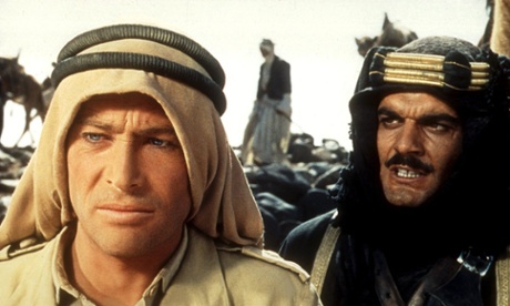 Peter O'Toole and Omar Sharif in Lawrence of Arabia.