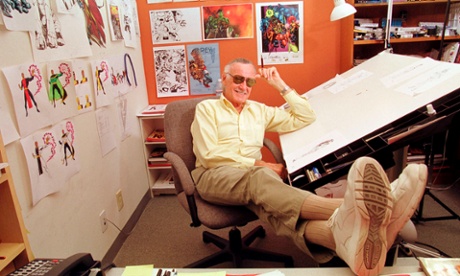 Stan Lee in his office in 2005.