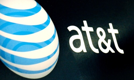 The AT&T logo is on display at a RadioShack store in Gloucester, Massachusetts.