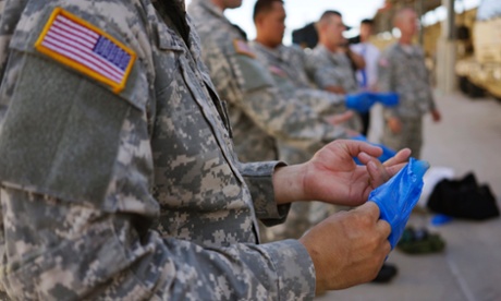 US army soldiers in Ebola training