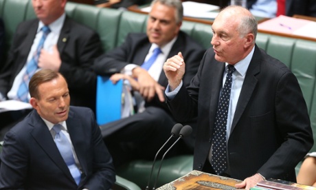 Deputy PM Warren Truss in question time.