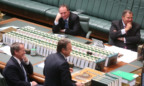 Labor's Joel Fitzgibbon giving a personal explanation in response to agriculture minister Barnaby Joyce.