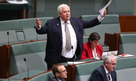 PUP leader Clive Palmer backs down on ETS.