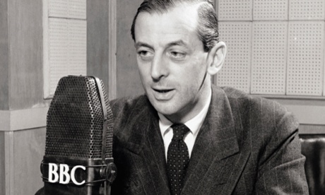 Alistair Cooke (1908-2004) broadcasting on the BBC in 1946