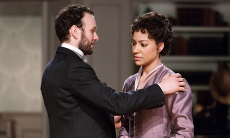 David Sturzaker and Cush Jumbo in A Doll's House at the Royal Exchange Theatre.
