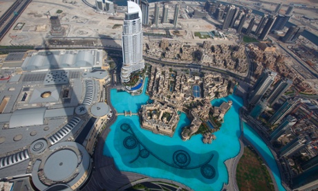 Dubai, UAE, seen from the Burj Khalifa skyscraper.