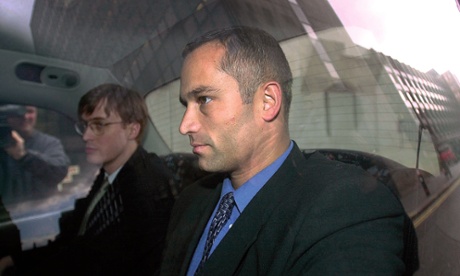 Richard Kaul leaving the General Medical Council in London in January 2002 after being struck off its register
