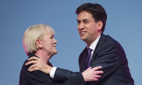 Johann Lamont and Ed Miliband at the Labour party conference.