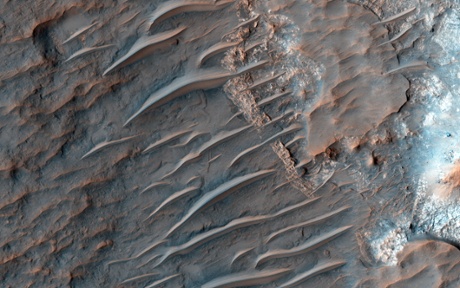 The tropics of Mars are commonly littered with small bright ripples that were somehow shaped by the wind. Called 