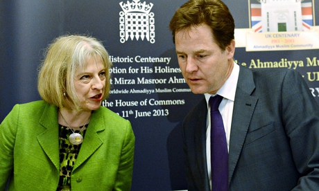 Nick Clegg and Theresa May