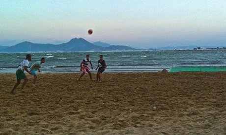 Footy on Beach
