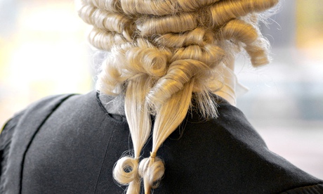British judge with wig
