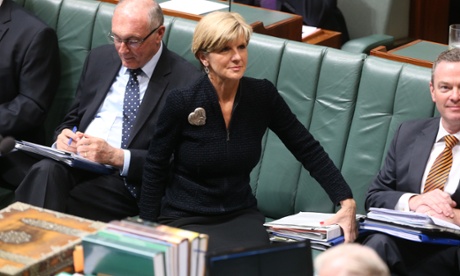 Foreign Minister Julie Bishop during question time.