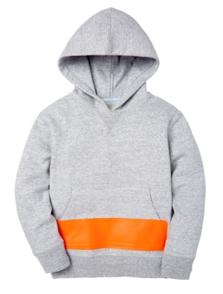 Gap Kids grey hoodie with orange stripe