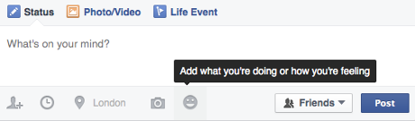 facebook status text