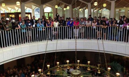 A Moral Monday protest at the statehouse in Raleigh, NC.