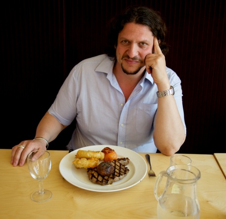 Jay Rayner prepares to tuck in.