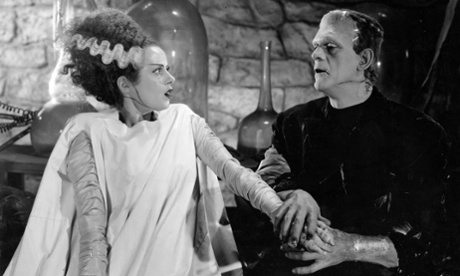 Elsa Lanchester and Boris Karloff in The Bride of Frankenstein, 1939.