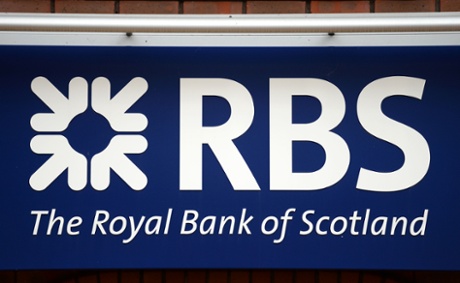 The sign for the Royal Bank of Scotland.