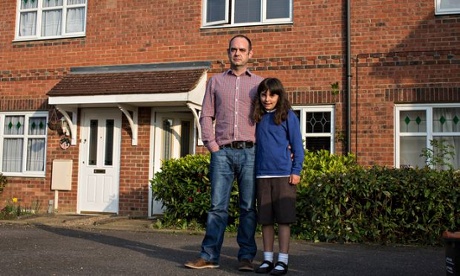 Andrzej Koper outside his home that he is threatend with eviction from