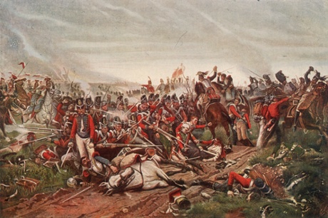 18th June 1815: French cuirassiers charging a British square during the Battle of Waterloo.