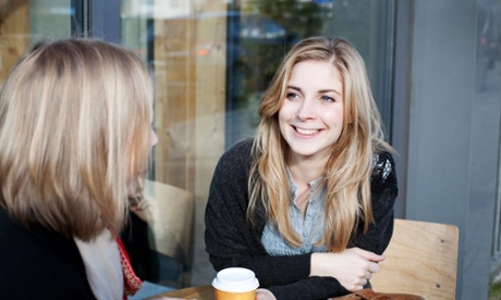 Two friends chatting