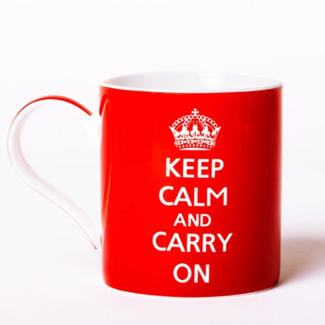 Keep calm and carry on mug.