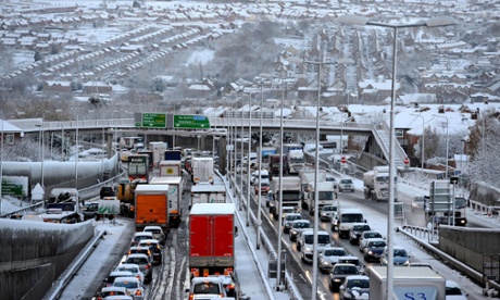 Gridlock on the A1 in Newcastle.