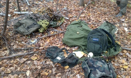 A campsite that officials say was used by suspected killer Eric Frein. 