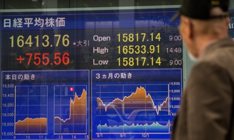 Nikkei soars. Photo: EPA/Christopher Jue