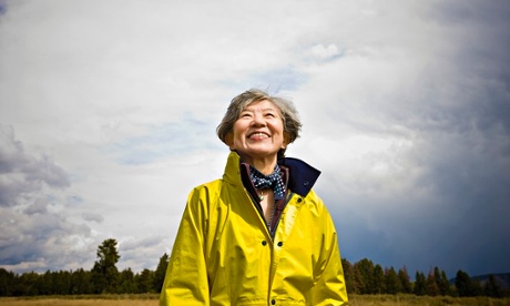 Happy older Japanese woman