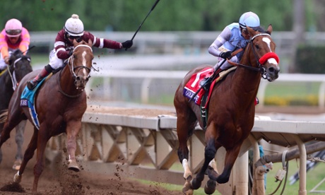 Goldencents storms clear to win the Breeders' Cup Dirt Mile.