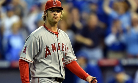 Los Angeles Angels starting pitcher C.J. Wilson didn't get out of the first inning, allowing three runs vs Kansas City.