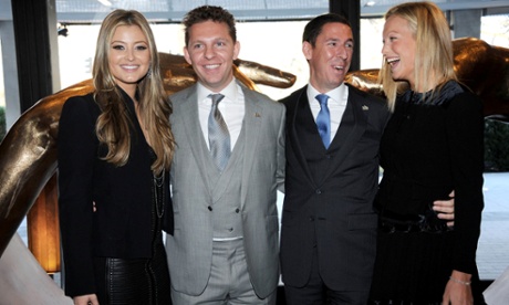 Nick and Christian Candy with their wives