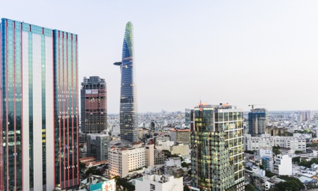 The Bitexco tower and Ho Chi Minh skyline.