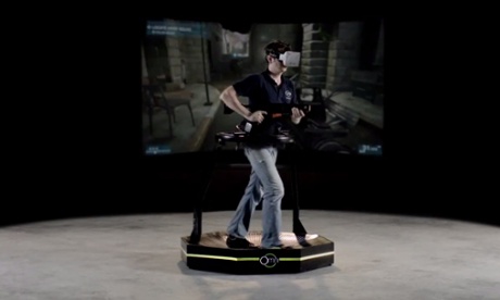 The treadmill approach to gaming with the Virtuix Omni.