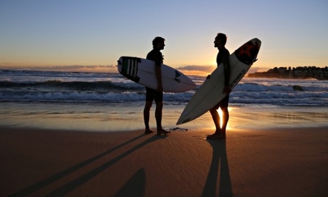 Surfers in Out in the Line-up