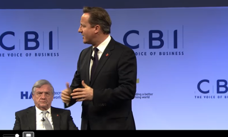David Cameron at the CBI