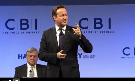 David Cameron at the CBI