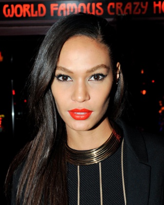 Joan Smalls perfects the flicked eyeliner look