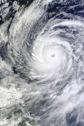 Super Typhoon Vongfong grew to a category 5 storm on October 7, 2014, making it the fourth storm of the year to reach category 5 status.
