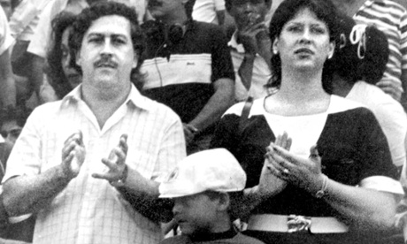 Pablo Escobar, former boss of the Medellin drug cartel, left, with his wife, Victoria Henau Vallejos.