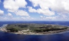 An aerial photo of Nauru showing the main settlement and airport.