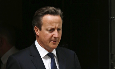 Britain's Prime Minister David Cameron leaves Downing Street in London