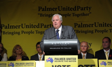 Clive Palmer introducing Palmer United Party candidates