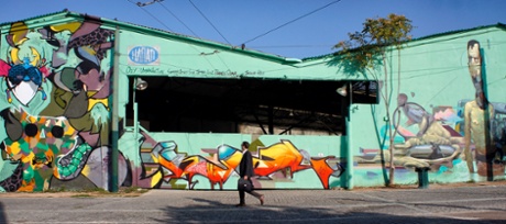 Walls are adorned with works of contemporary graffiti on the streets of Athens on November 10, 2014 in Athens, Greece.